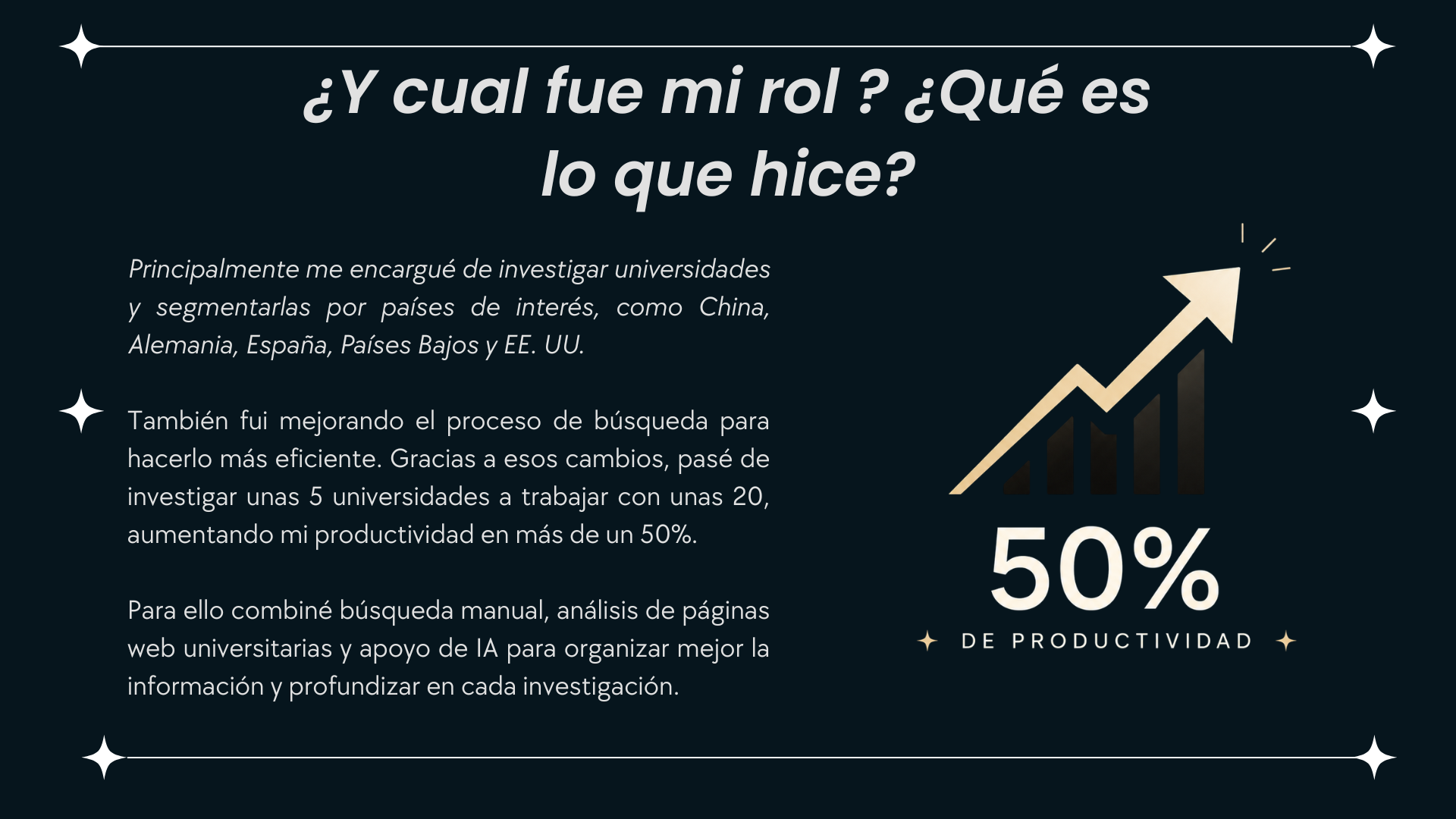 Investigación realizada para la plataforma universitaria